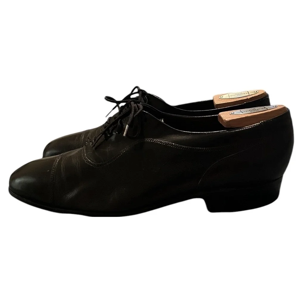 Florsheim Royal Imperial Men Dress Shoes Black‎ Oxford Leather Cap Toe Size 7.5